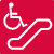 Wheelchair accessible escalator