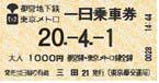 都営地下鉄・東京メトロ一日乗車券