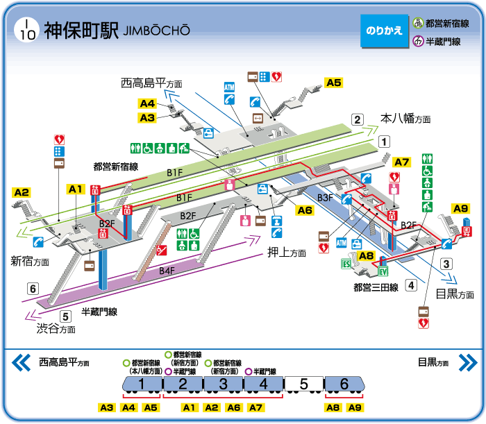 構内 図 駅 神保町