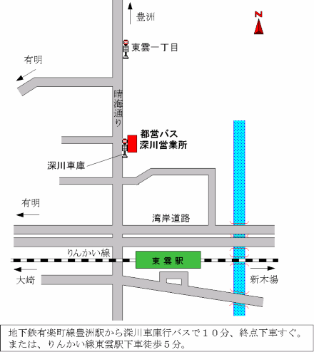 深川自動車営業所の地図