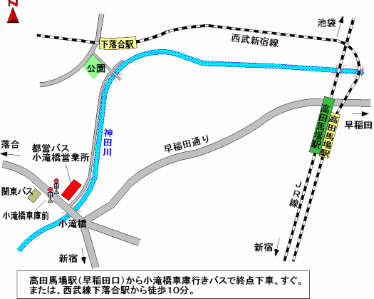 小滝橋自動車営業所の地図