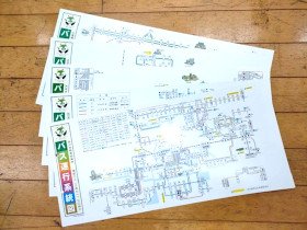 画像：車内路線図