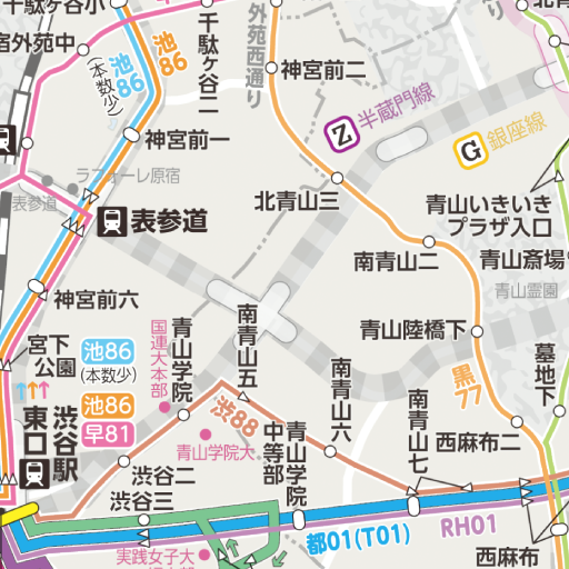 都営バス路線図 都心エリア