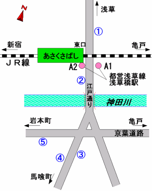 バスのりば（浅草橋駅）