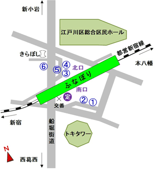 バスのりば（船堀駅）