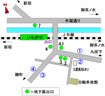 バスのりば（市ヶ谷駅）