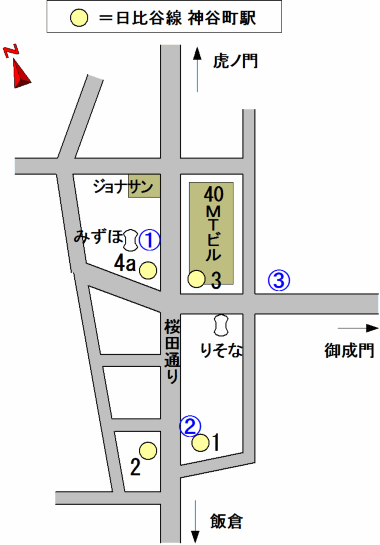 バスのりば（神谷町駅）