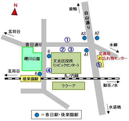 春日駅の地図 東京都交通局