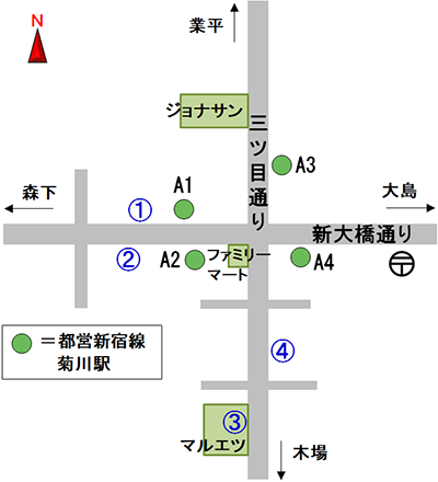 バスのりば（菊川駅）