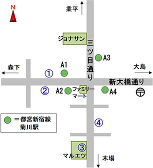 バスのりば（菊川駅）