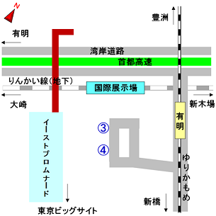 バスのりば（国際展示場駅）