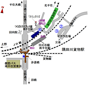 バスのりば（南千住駅）