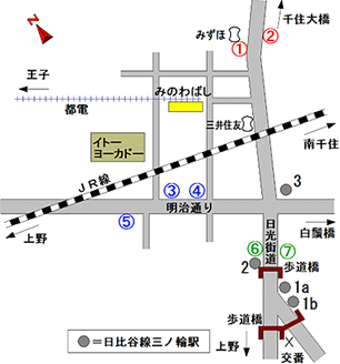 バスのりば（三ノ輪駅）