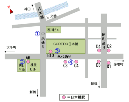 バスのりば（日本橋駅）