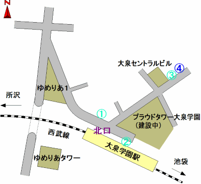 大泉学園駅の地図 東京都交通局 大泉学園駅の地図 東京都交通局