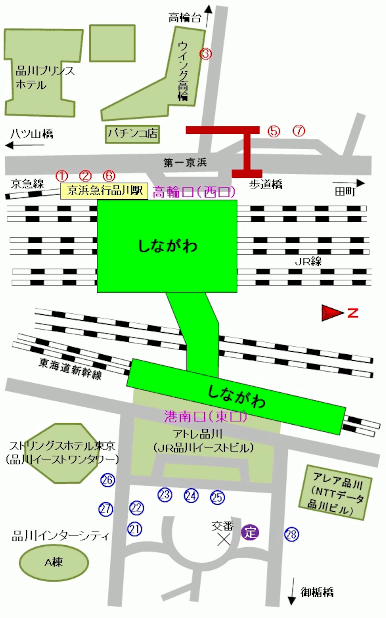 バスのりば（品川駅）