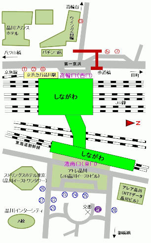 バスのりば（品川駅）