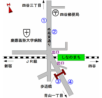 バスのりば（信濃町駅）