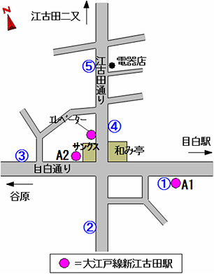 バスのりば（新江古田駅）