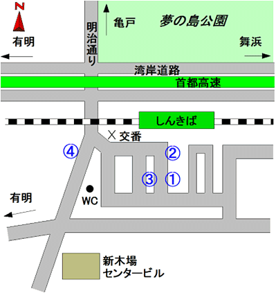 バスのりば（新木場駅）