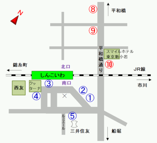 バスのりば（新小岩駅）