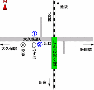 バスのりば（新大久保駅）