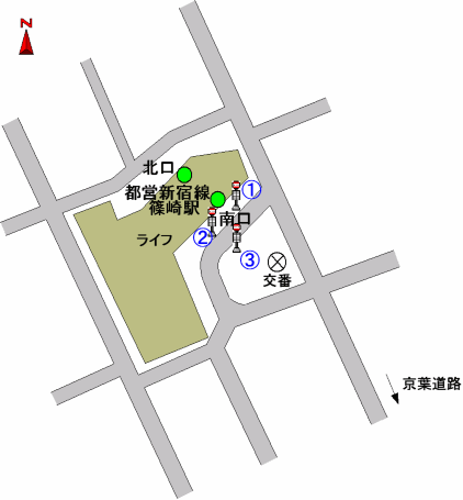 バスのりば（篠崎駅）