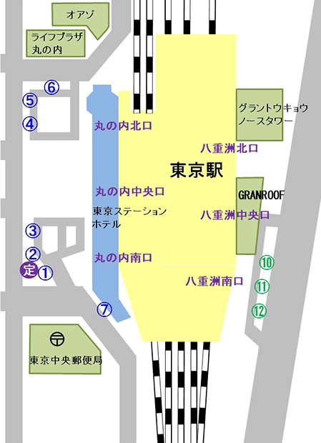 バスのりば（東京駅）