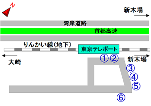 バスのりば（東京テレポート駅）