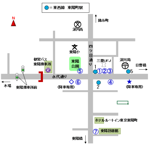 バスのりば（東陽町駅）