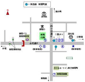 バスのりば（東陽町駅）