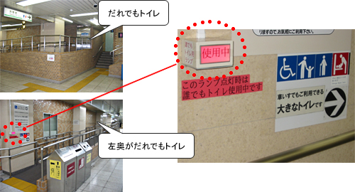 画像：新宿線 大島駅「だれでもトイレ」