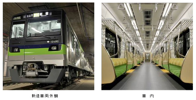 画像：新型車両の外観及び車内