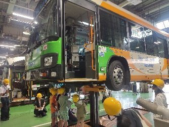 画像：夏休みわくわくこどもキャンペーン 都バス探検隊の様子
