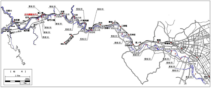 画像：看板設置位置の概略図