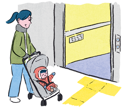 イラスト：「駅設備情報検索」でバリアフリーをチェック