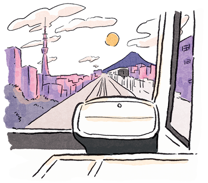 イラスト：おすすめはいちばん前の席