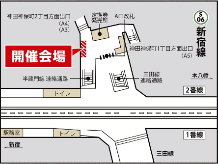 開催場所の地図