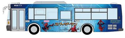 映画『スパイダーマン：ホームカミング』ラッピングバス