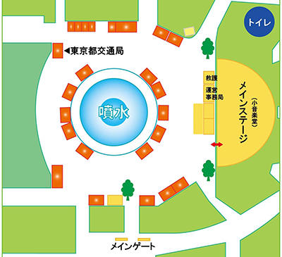 画像：日比谷公園内会場図