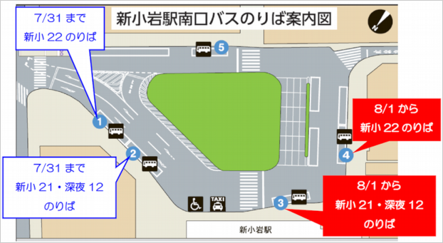 新小岩駅南口のりばの変更について 東京都交通局