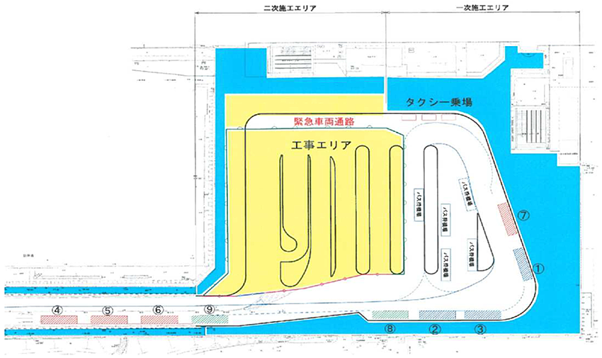 画像：東京テレポート駅前 停留所案内図