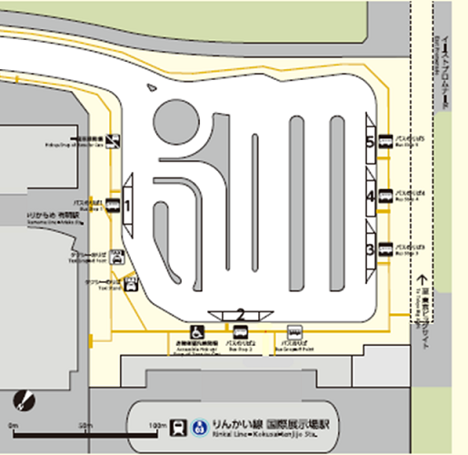 画像：国際展示場駅前停留所乗り場