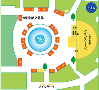 画像：日比谷公園内会場図