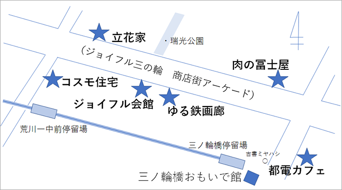 地図：スタンプ設置場所