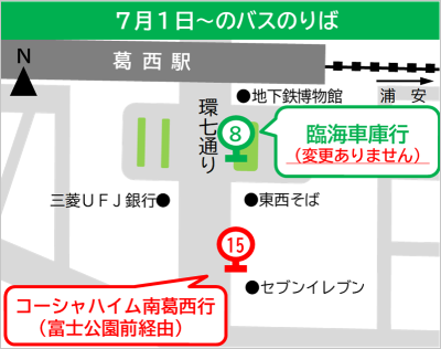 7月1日～のバスのりば