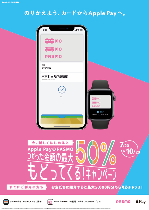 「つかった金額の最大50％もどってくる！キャンペーン」ポスター