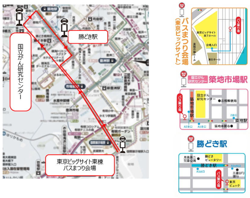 有料臨時バス「祭100」の運行図