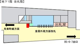 画像：設置場所（地下1階 改札階）