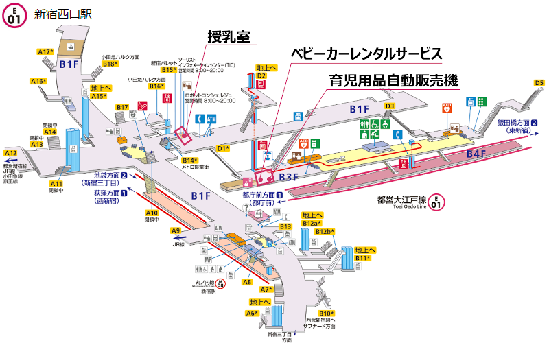 画像：新宿西口駅開設場所